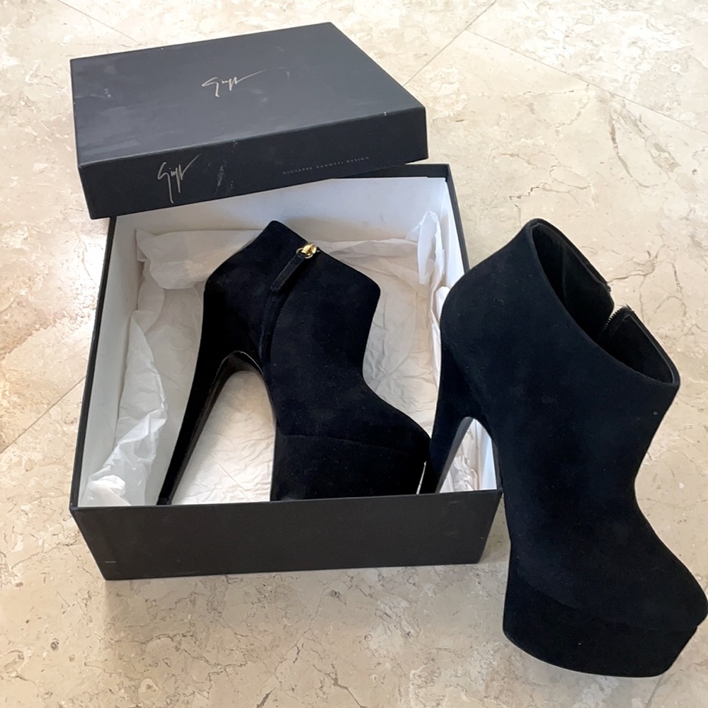 Giuseppe Zanotti Luxe Platform Bootie Heels